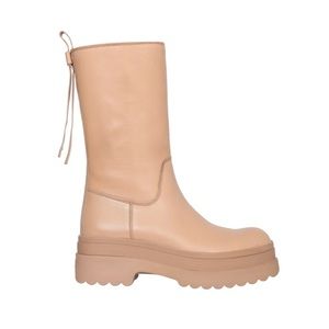 Red Valentino Lye (Red) Platform Boot in Nude Leather